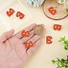 10Pcs Glass Enamel Beads LAMP-PA0001-44C-3