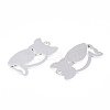 Non-Tarnish 201 Stainless Steel Stamping Blank Tag Pendants LS-STAS-T008-018-1-2