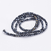 Faceted Rondelle Electroplate Glass Bead Strands X-EGLA-R048-2mm-02-2