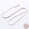925 Sterling Silver Chain Necklaces STER-F039-14RG-1