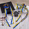 Two Tone Graduation Ribbon Leis FIND-WH0423-78C-4