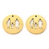 PVD Vacuum Plating 304 Stainless Steel Pendants STAS-N092-34G-2