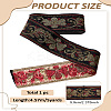 5Yards National Style Polyester Jacquard Flower Ribbon for Garment Accessories OCOR-LP0003-98-2