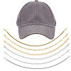12Pcs 6 Styles 304 Stainless Steel Link Baseball Cap Chain AJEW-SC0003-64-1