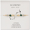 Natural stone constellation bracelet with 12 zodiac signs X-NR2952-12-1