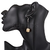 Cube 304 Stainless Steel & Natural Topaz Jade Dangle Earrings EJEW-JE06869-2