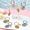 Alloy Enamel with Rhinestone & 201 Stainless Steel Keychain KEYC-YW00101-01-4