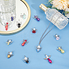 60Pcs 4 Styles Glass Pearl Pendants PALLOY-HY00052-4