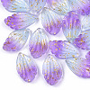 Two Tone Transparent Spray Painted Glass Pendants GLAA-T017-03A-B02-1