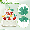 Saint Patrick's Day Clover Paper Cake Toppers AJEW-WH20022-29A-5