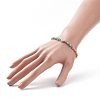 5Pcs 5 Colors Alloy Enamel Smiling Face & Brass & Glass Beaded Stretch Bracelets Set for Women BJEW-JB08774-4