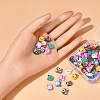100Pcs 10 Style Handmade Polymer Clay Beads Set CLAY-YW0001-54-5