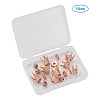 Brass Micro Pave Clear Cubic Zirconia Beads ZIRC-TA0001-09RG-4