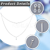 2Pcs 2 Colors Alloy Chains Neck Strap for Eyeglasses AJEW-GF0011-78-5
