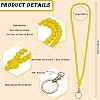 Rose Silicone ID Card Neck Strap Card Holder NJEW-SW00028-04-2