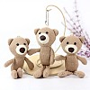 Cartoon PP Cotton Plush Simulation Soft Stuffed Animal Toy Bear Pendants Decorations HJEW-K043-03-1