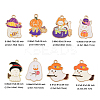16Pcs 8 Styles Light Gold Tone Alloy Enamel Pendants ENAM-FP0003-19-3