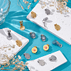 20Pcs 2 Color Ion Plating(IP) 304 Stainless Steel Clip-on Earring Setting STAS-UN0030-20-2