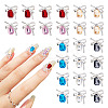 24Pcs 6 Colors Alloy Cabochons MRMJ-TA0001-39-1