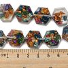 Dyed Natural Imperial Jasper with Resin Beads Strands G-G083-D05-01-4