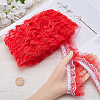 10M Polyester Flower Lace Ribbon with Paillettes OCOR-GF0003-34A-3