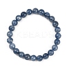 Natural Kyanite Round Beads Stretch Bracelets for Men Women BJEW-JB12389-2