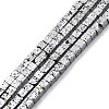 Electroplated Natural Lava Rock Beads Strands G-A256-B01-02E-1