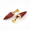 Natural Red Jasper Pendants G-N345-01E-2