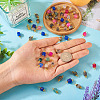 6 Sets 6 Colors  Natural Agate Dyed Connector Charms FIND-TA0002-41-6