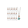 18pcs 6 styles Glass Wishing Bottle European Dangle Charms PALLOY-GA0001-12-7