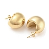 304 Stainless Steel Plain Dome Stud Earrings EJEW-H102-01G-2