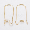 304 Stainless Steel Hoop Earring Findings Kidney Ear Wires X-STAS-H436-03-2