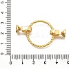 Flat Round Rack Plating Brass Fold Over Clasps LS-KK-S508-20G-3