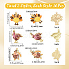 30Pcs 3 Styles Thanksgiving Day Theme Alloy Enamel Pendants ENAM-SC0006-84-2