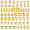 60Pcs 15 Colors UV Plating Glass Pendants GLAA-PH0003-89-1
