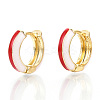Brass Huggie Hoop Earrings EJEW-S209-07D-2