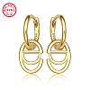 Real 18K Gold Plated 925 Sterling Silver Hoop Earrings ZC9557-5-1