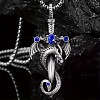 Alloy & 201 Stainless Steel & Rhinestone Dinosaur Wrapped Sword Pendant Necklaces for Men FS-WGFE8C1-06-1