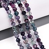 Natural Rainbow Fluorite Beads Strands G-T140-22A-2