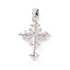 Brass Micro Pave Cubic Zirconia Pendants KK-G460-05P-2