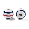 Independence Day Theme Wood European Beads WOOD-M011-07D-2