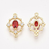 Brass Cubic Zirconia Links KK-T038-550-M-NF-3