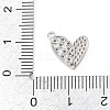 Valentine's Day Brass Micro Pave Clear Cubic Zirconia Charms KK-D225-08P-3