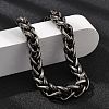 304 Stainless Steel Wheat Chains Bracelets for Women Men BJEW-A031-04D-AS-3