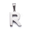Non-Tarnish 304 Stainless Steel Letter Pendants STAS-H127-R-P-1