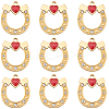 10Pcs 304 Stainless Steel Enamel Pendants STAS-BBC0008-60-1