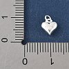 925 Sterling Silver Micro Pave Clear Cubic Zirconia Heart Charms STER-R013-15S-3