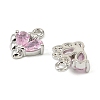 Brass Micro Pave Cubic Zirconia Pendants LS-KK-C107-14A-P-2
