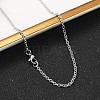 Non-Tarnish Classic Plain 304 Stainless Steel Mens Womens Cable Chain Necklace Making STAS-P045-01P-A-1