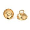 304 Stainless Steel Bead Cap Pendant Bails STAS-I192-01E-G-2